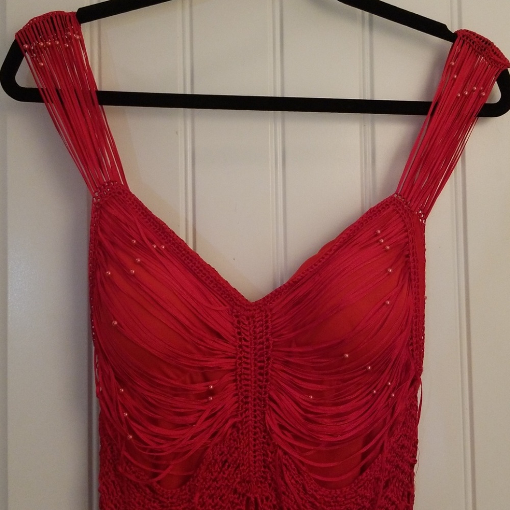 Red custom dress